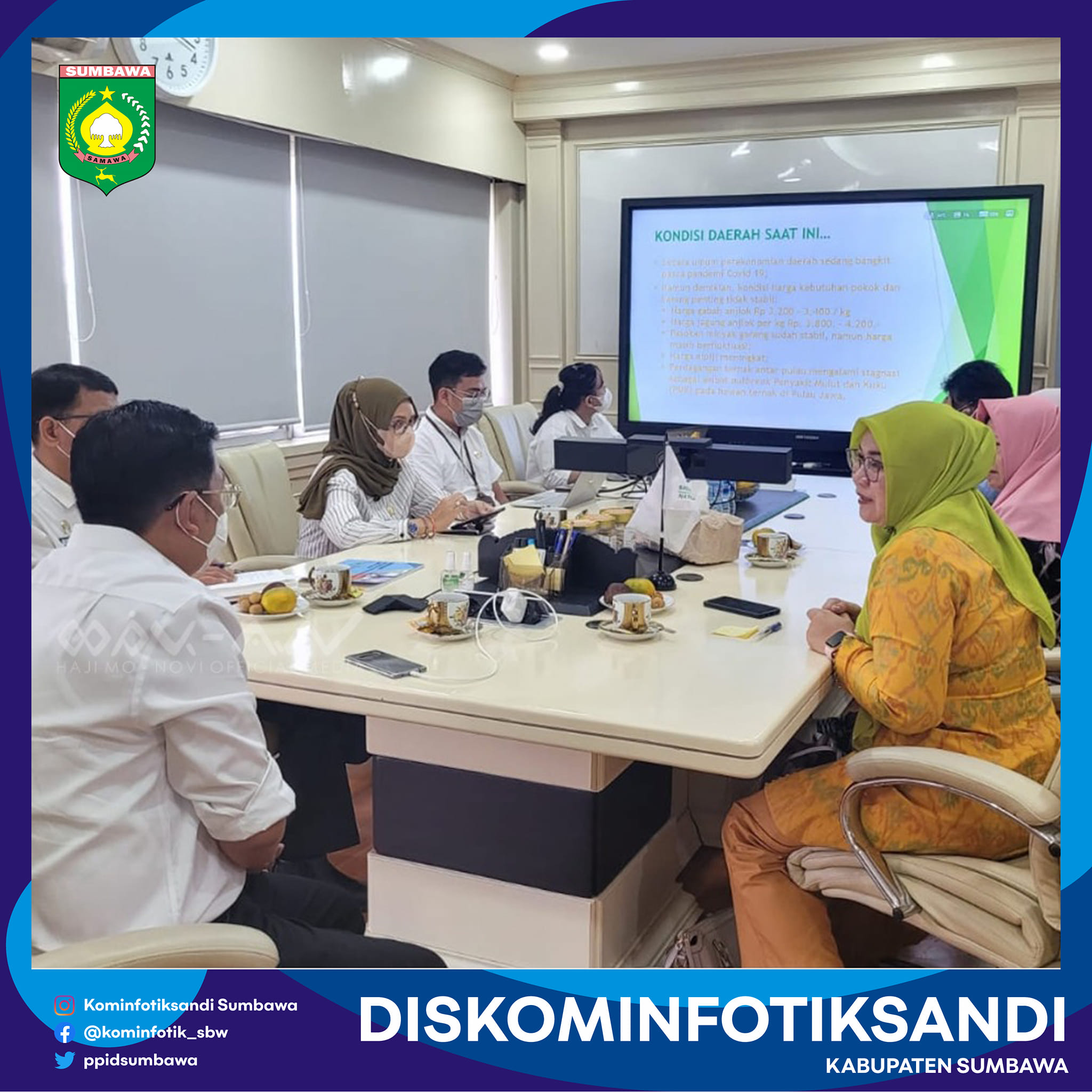 Pemkab Sumbawa Ajak Badan Pangan Nasional Cari Solusi Tidak Stabilnya Harga Komoditi Di Sumbawa