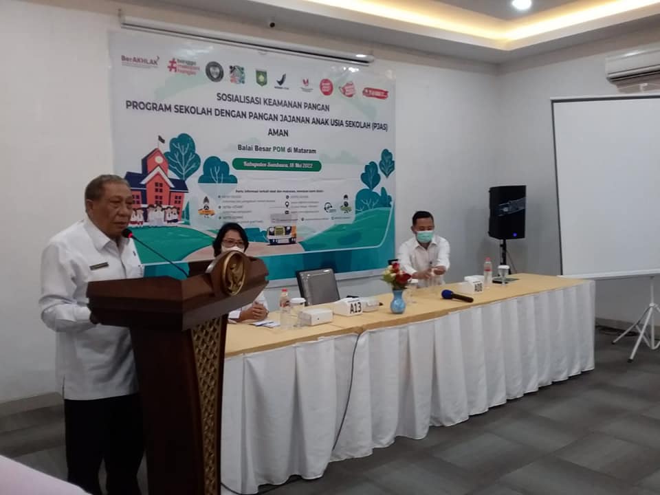 Balai Besar POM Mataram Gelar Sosialisasi Keamanan Pangan Sekolah