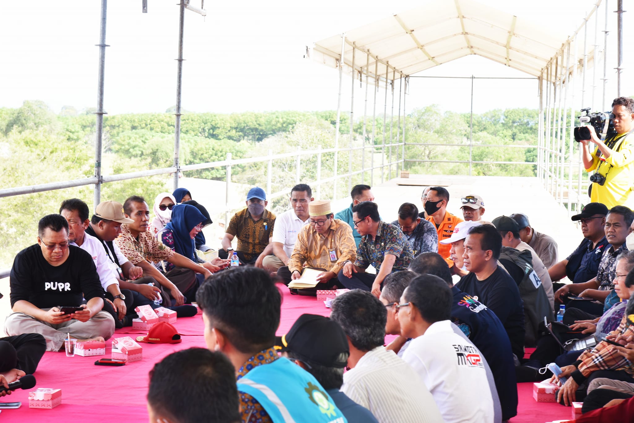 Rapat di Lapangan MXGP bersama Dinas Instansi dan Pihak Pendukung