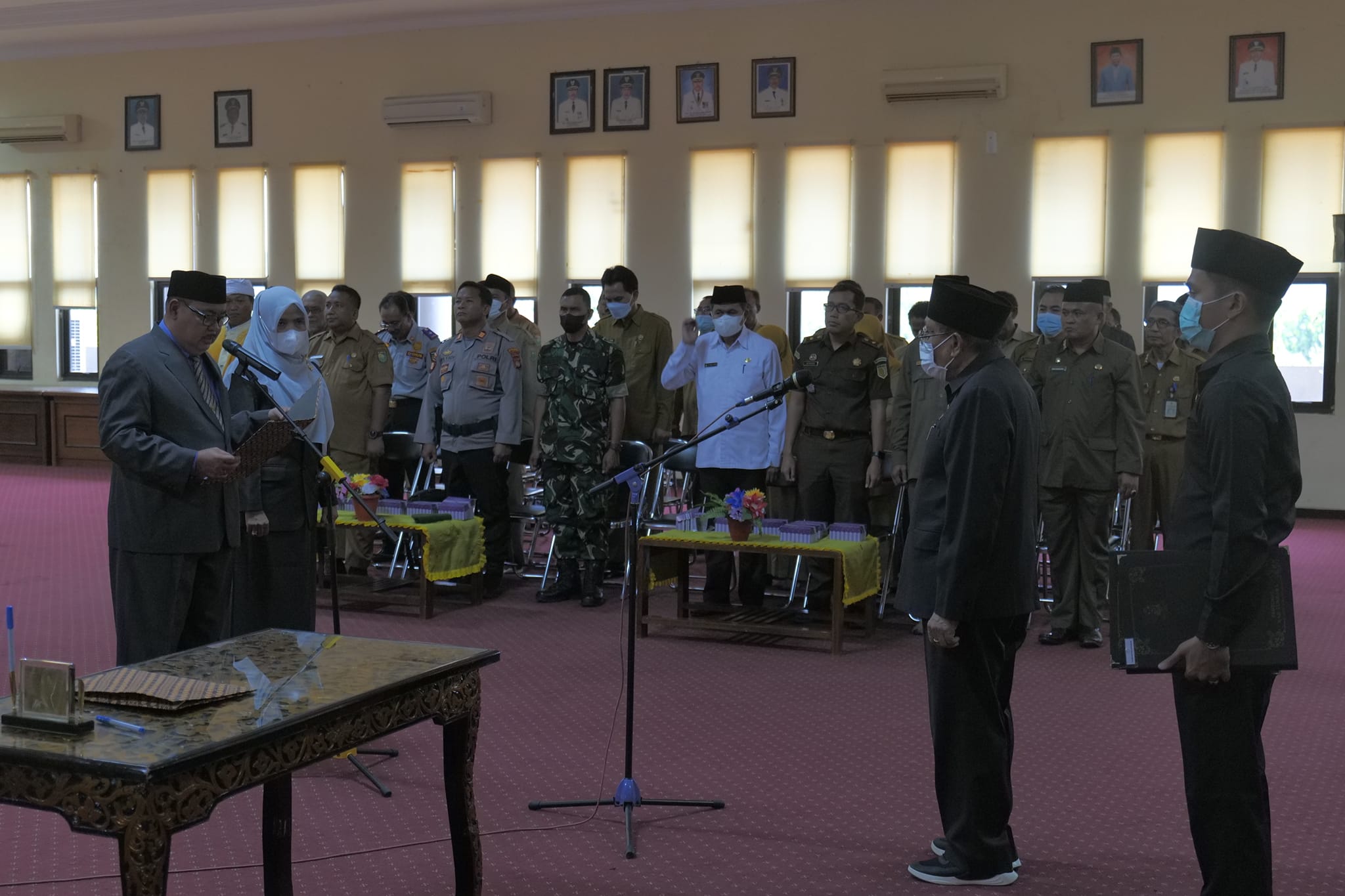 Pelantikan dan Pengambilan Sumpah/Janji Pejabat Pimpinan Tinggi Pratama dan Pejabat Administrasi dan jabatan pengawas di lingkungan kabupaten sumbawa.