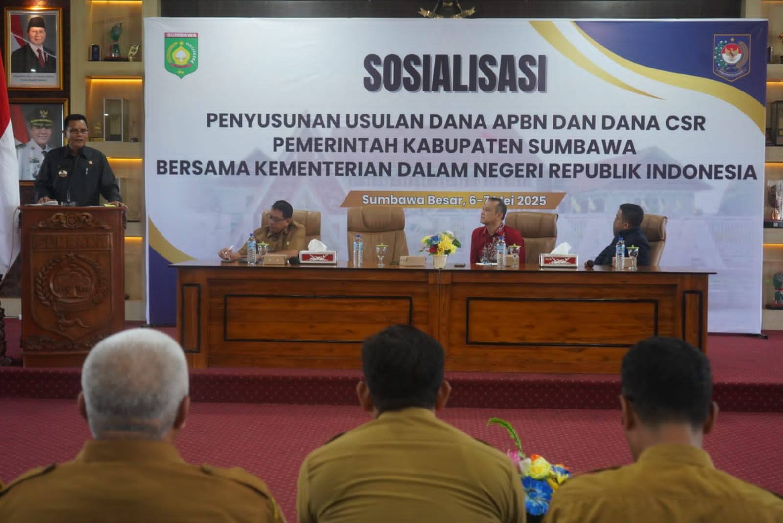 Pemkab Sumbawa dan Kemendagri Perkuat Sinergi Pengusulan Dana APBN dan CSR untuk Pembangunan Daerah