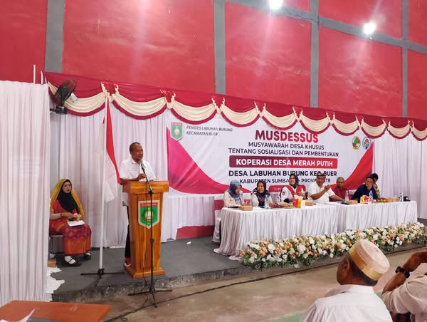 Percepatan Pembentukan Koperasi Merah Putih Desa/Kelurahan di Kabupaten Sumbawa Capai 83,64%