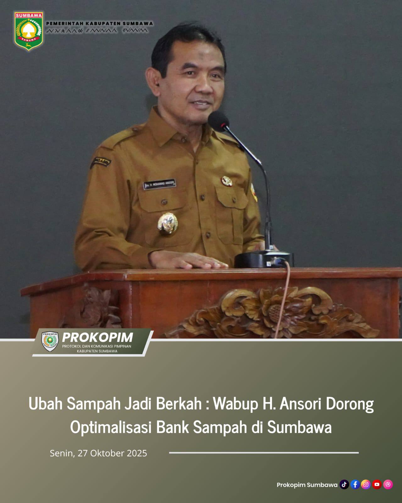 Pemkab Sumbawa Dorong Pembentukan Bank Sampah sebagai Langkah Nyata Pengelolaan Lingkungan Berkelanjutan