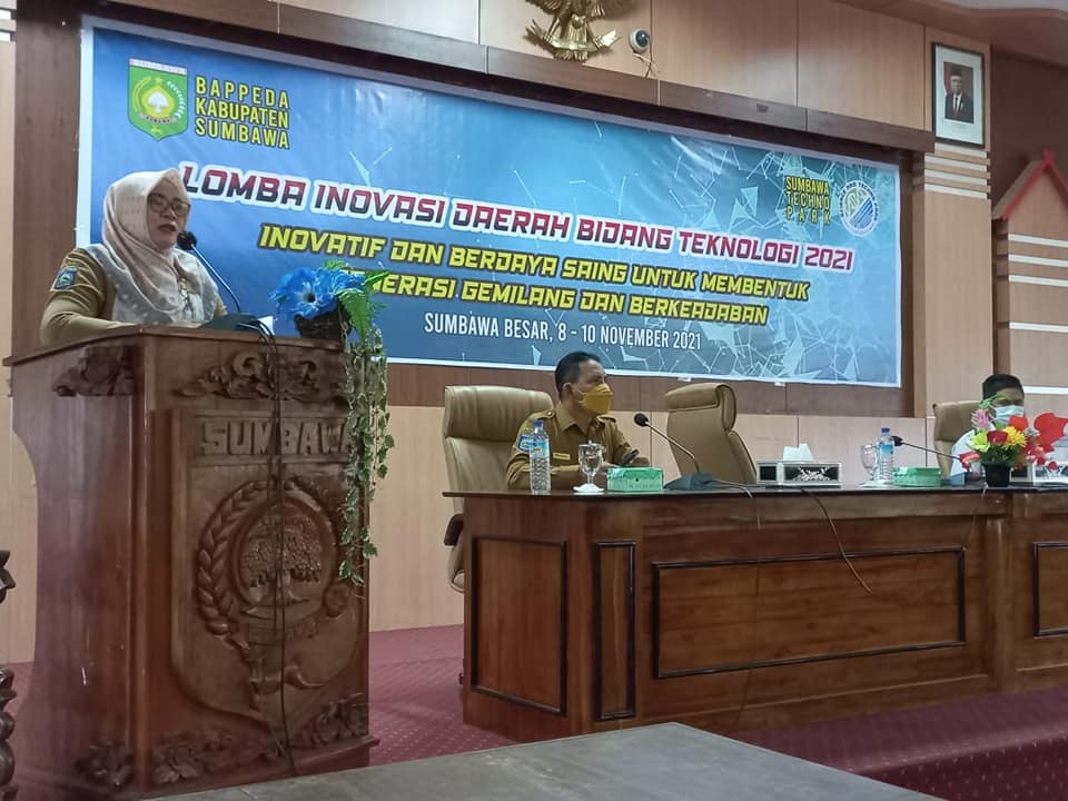 WAKIL BUPATI SUMBAWA MEMBUKA LOMBA  INOVATIF DAERAH BIDANG TEKNOLOGI 2021
