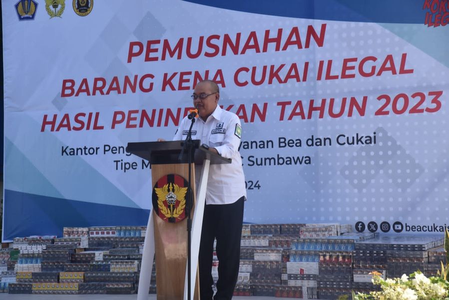 MUSNAHKAN BARANG KENA CUKAI ILEGAL, PEMDA PASTIKAN TIDAK BOLEH ADA BARANG ILEGAL BEREDAR