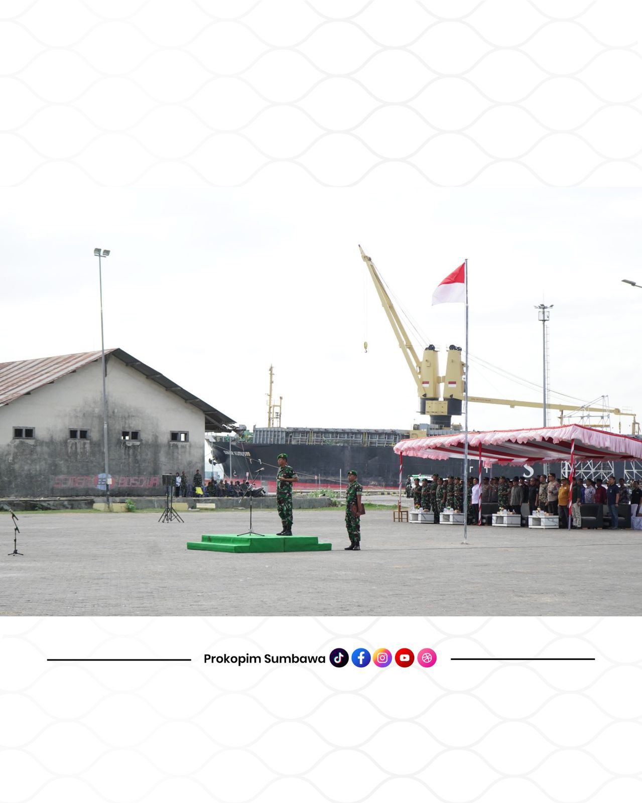 Wabup Sumbawa Hadiri Penyambutan Yonif TP 835/Samota Yudha Bhakti di Pelabuhan Badas