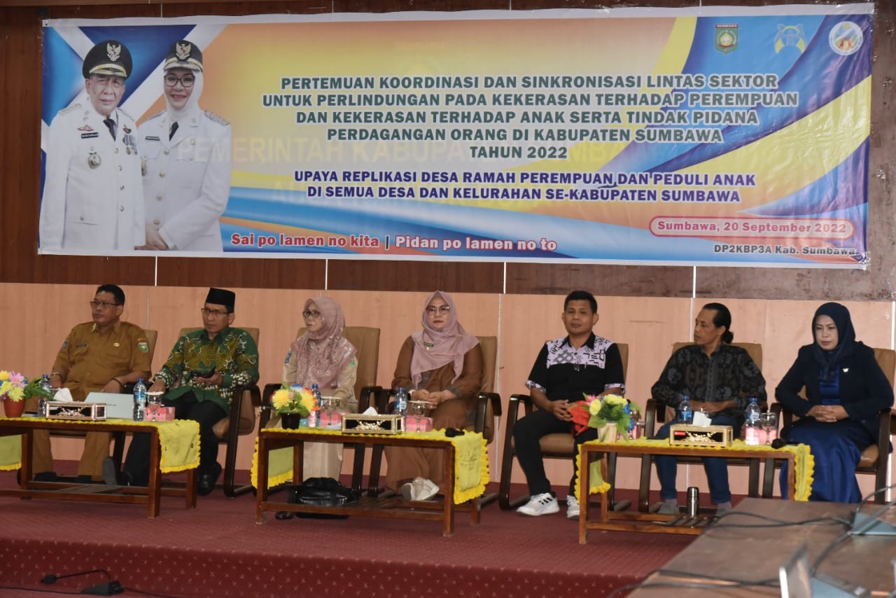 Pembukaan Pertemuan Koordinasi dan Sinkronisasi Lintas Sektor Untuk Perlindungan Pada Kekerasan Terhadap Perempuan dan Kekerasan Terhadap Anak Serta Tindak Pidana Perdagangan Orang di Kabupaten Sumbaw