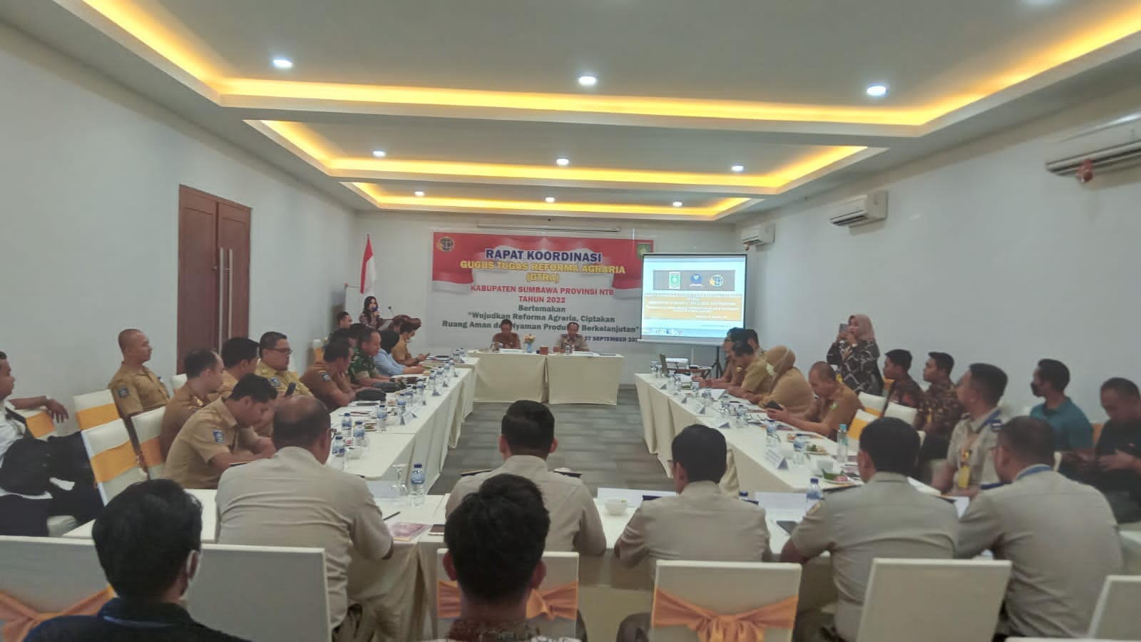 RAPAT KOORDINASI  GUGUS TUGAS REFORMA AGRARIA (GTRA ) Kabupaten Sumbawa Provinsi NTB Tahun 2022 Dengan Tema 