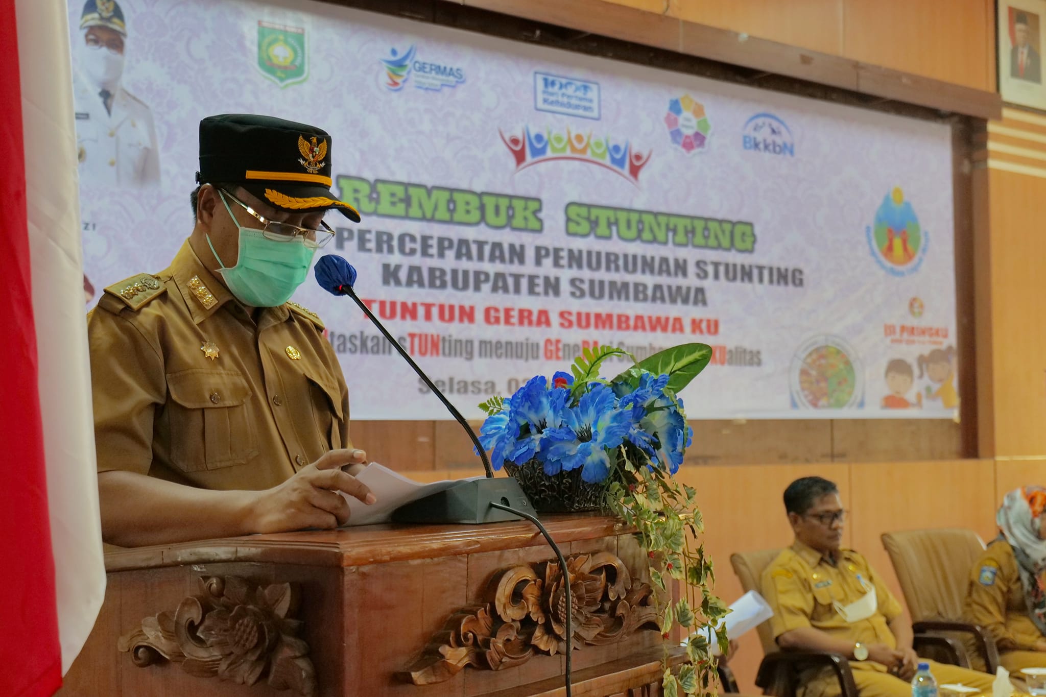 Rembuk Stunting Tim percepatan penurunan stunting kabupaten sumbawa “TUNTUN GERA SUMBAWA KU” Tuntaskan Stunting Menuju Generasi Sumbawa Berkualitas.  Selasa, 02 Agustus 2022