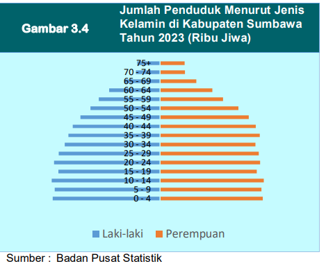 Jumlah Penduduk Menurut Jenis Kelamin Tahun 2023